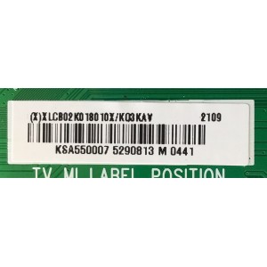 MAIN PARA TV VIZIO NUMERO DE PARTE XLCB02K018 / 715GB722-M0C-B00-004B / (X)XLCB02K018010X / KQ3KAV / KSA550007 / PANEL TPT550WR-QVN10.U REV:SB0X / MODELO M55Q7-J01 LTYWG9KX / M55Q7-J01